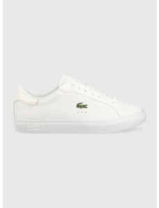 Kožené sneakers boty Lacoste POWERCOURT bílá barva, 41SMA0030