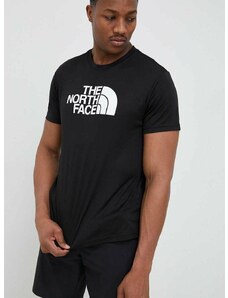 Sportovní tričko The North Face Reaxion Easy černá barva, s potiskem, NF0A4CDVJK31