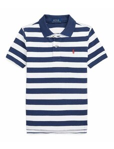 Dětská bavlněná polokošile Polo Ralph Lauren tmavomodrá barva