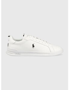 Kožené sneakers boty Polo Ralph Lauren Hrt Ct II bílá barva, 809860883006