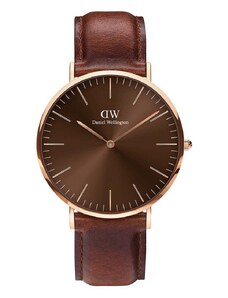 Hodinky Daniel Wellington hnědá barva