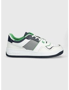 Sneakers boty Tommy Jeans BASKET MESH bílá barva, EM0EM01166