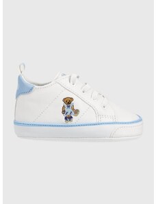 Dětské sneakers boty Polo Ralph Lauren bílá barva