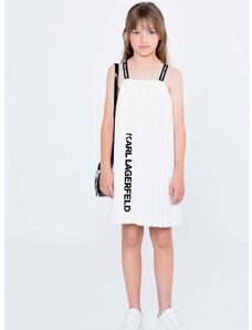 Dívčí šaty Karl Lagerfeld bílá barva, mini, oversize