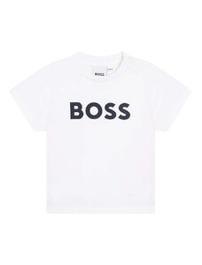 Kojenecké tričko BOSS bílá barva, s potiskem
