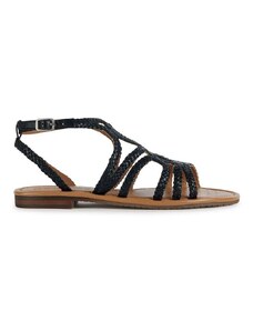Kožené sandály Geox D SOZY S dámské, černá barva, D35LXA 00081 C9999