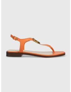 Kožené sandály Guess MIRY dámské, oranžová barva, na platformě, FL6MRY LEA21