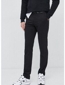 Kalhoty Calvin Klein pánské, černá barva, přiléhavé