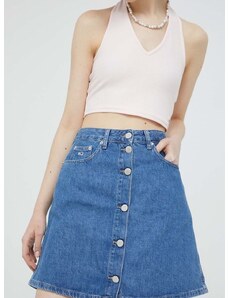 Džínová sukně Tommy Jeans mini, áčková