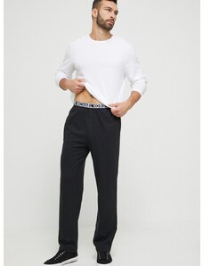 Kalhoty Michael Kors černá barva, s potiskem