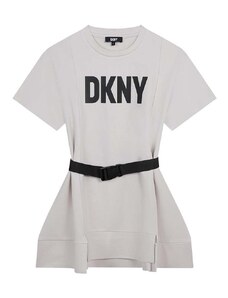 Dívčí šaty Dkny bílá barva, mini, oversize