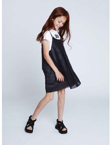 Dívčí šaty Dkny šedá barva, mini