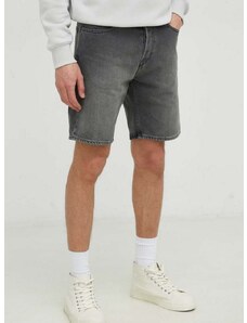 Džínové šortky G-Star Raw pánské, šedá barva