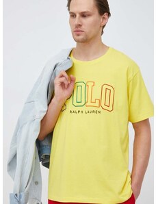Bavlněné tričko Polo Ralph Lauren žlutá barva, s aplikací