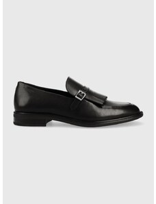 Kožené mokasíny Vagabond Shoemakers FRANCES 2.0 dámské, černá barva, na plochém podpatku, 5506.001.20