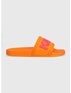 Pantofle Karl Lagerfeld KONDO pánské, oranžová barva, KL70004