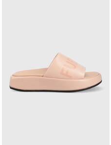 Pantofle Furla Real Fusbet dámské, růžová barva, na platformě, YG24REA BX1877 QJ000