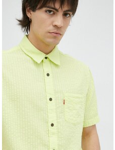 Košile Levi's zelená barva, regular, s klasickým límcem