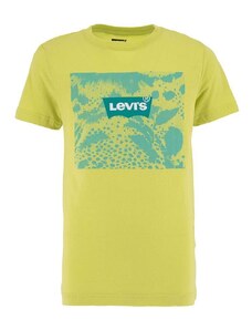 Dětské bavlněné tričko Levi's zelená barva, s potiskem