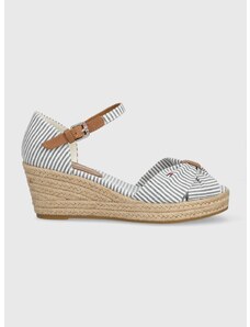 Sandály Tommy Hilfiger HIGH WEDGE SEERSUCKER dámské, na klínku, FW0FW07158