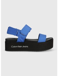 Sandály Calvin Klein Jeans FLATFORM SANDAL SOFTNY dámské, na platformě, YW0YW00965