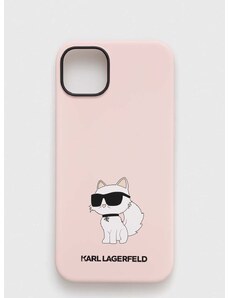 Obal na telefon Karl Lagerfeld iPhone 14 Plus 6,7" růžová barva