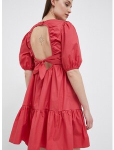 Bavlněné šaty Pepe Jeans Bella červená barva, mini