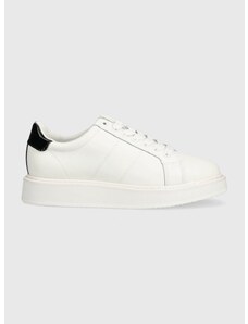 Kožené sneakers boty Lauren Ralph Lauren Angeline bílá barva, 80290400000000000