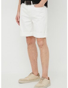 Bavlněné šortky Calvin Klein Jeans bílá barva