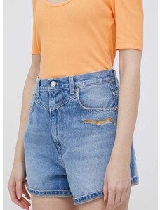 Džínové šortky Pepe Jeans Rachel dámské, vzorované, high waist