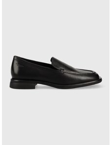Kožené mokasíny Vagabond Shoemakers BRITTIE dámské, černá barva, na plochém podpatku, 5451.001.20