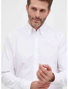 Bavlněná košile BOSS BOSS ORANGE bílá barva, regular, s italským límcem