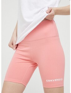 Kraťasy Converse dámské, fialová barva, hladké, medium waist