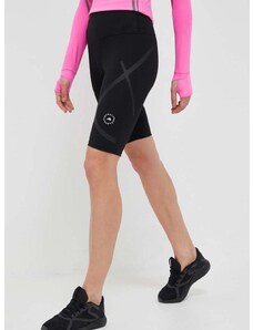 Běžecké šortky adidas by Stella McCartney TruePace černá barva, s potiskem, high waist