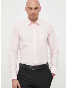 Košile BOSS BOSS ORANGE růžová barva, regular, s klasickým límcem