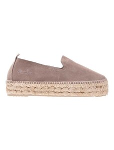 Semišové espadrilky Manebi Double Sole Espadrilles hnědá barva, na platformě, K 1.9 D0