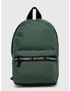 Batoh Tommy Jeans pánský, zelená barva, velký, s potiskem