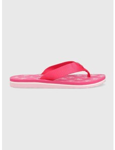 Žabky Tommy Hilfiger TH ELEVATED FLIP FLOP dámské, růžová barva, na plochém podpatku, FW0FW07420