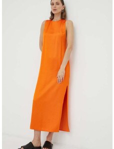 Šaty Samsoe Samsoe oranžová barva, maxi