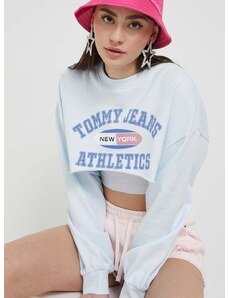 Bavlněná mikina Tommy Jeans dámská, s potiskem