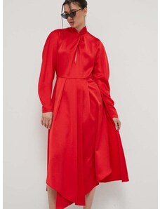 Šaty HUGO červená barva, maxi