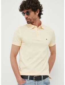 Polo tričko Tommy Hilfiger žlutá barva