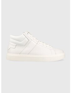 Sneakers boty Calvin Klein HIGH TOP LACE UP LTH bílá barva, HM0HM01057