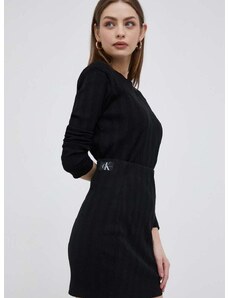 Sukně Calvin Klein Jeans černá barva, mini