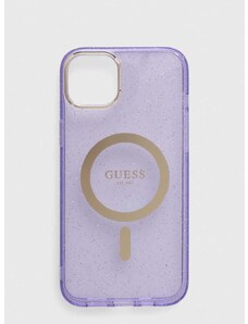 Obal na telefon Guess iPhone 14 Plus 6.7" fialová barva