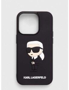 Obal na telefon Karl Lagerfeld iPhone 14 Pro 6.1" černá barva