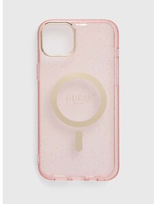 Obal na telefon Guess iPhone 14 Plus 6.7" růžová barva