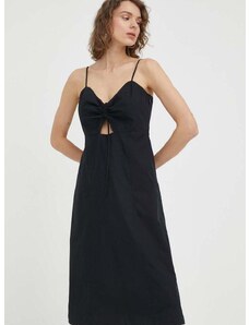 Bavlněné šaty Levi's černá barva, mini