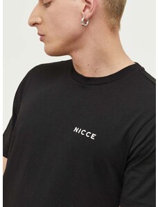 Bavlněné tričko Nicce černá barva