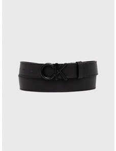 Kožený pásek Calvin Klein pánský, černá barva